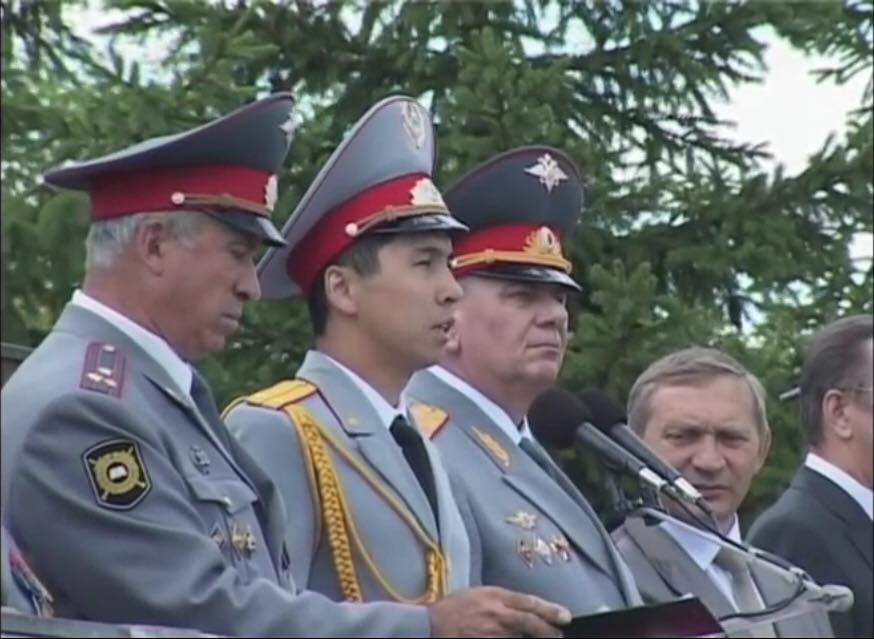 Выступление от имени казахстанских курсантов в России на церемонии вручение дипломов
