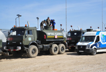 Ведется плановая подготовка военной техники на парад,  посвященный 25-летию образования Вооруженных Сил РК