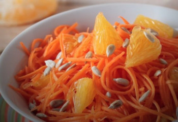 Сәбіз бен апельсин қосылған салат