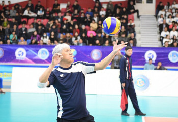 Председатель АНК Алматинской области Амандык Баталов играл в волейбол в составе команды «Жетысу»