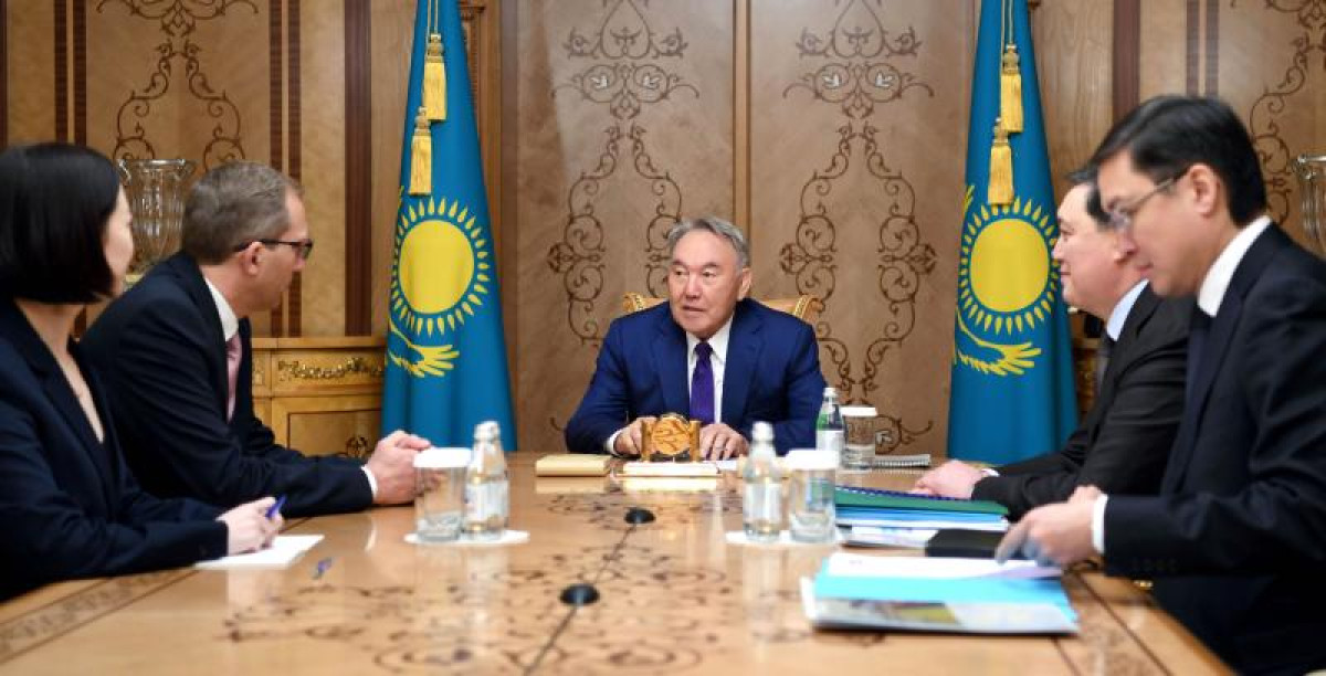 Елбасы Нурсултан Назарбаев встретился с председателем правления компании «ALSTOM» Анри Пупар-Лафаржем