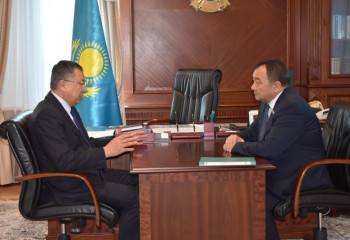 ZHANSEIT TUIMEBAYEV MET WITH A DEPUTY OF THE MAZHILIS OF PARLIAMENT RK SHAKIR KHAKHAZOV