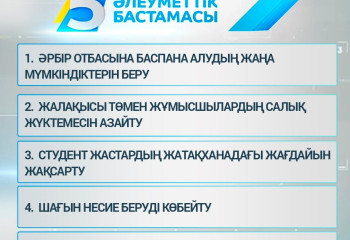 «Президенттің бес әлеуметтік бастамасын» өңірлер қызу орындауда