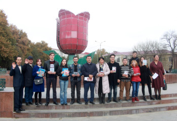 Шымкенттіктер «Мен қазақша сөйлеймін» акциясына белсене қатысуда