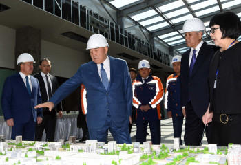 Қазақстанның Тұңғыш Президенті – Елбасы Қарасай ауданының дене шынықтыру және сауықтыру кешеніне барды