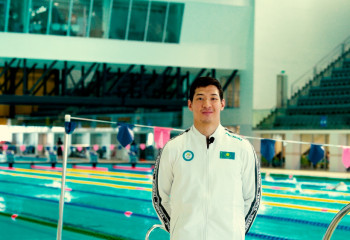 АДИЛЬБЕК МУСИН член национальной сборной РК по плаванию, призер Азиатских игр