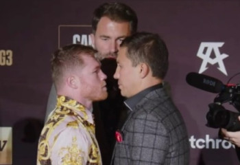 Головкин и «Канело» провели дуэль взглядов в Нью-Йорке