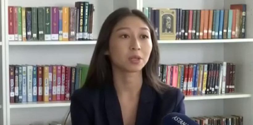  кадр с репортажа телеканала "Астана" 