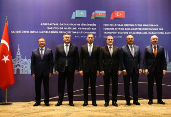 Қазақстан, Әзербайжан және Түркияның сыртқы істер және көлік министрлері кездесті