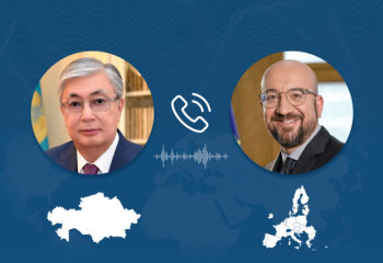 Tokayev discusses issues on global agenda with President of European Council