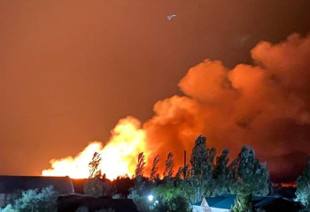 Алакөл демалыс аймағында дәмхана өртеніп жатыр (ФОТО/ВИДЕО)