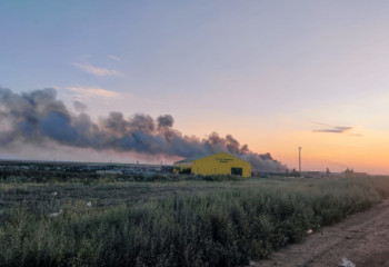 Мусорный полигон горит в Актобе