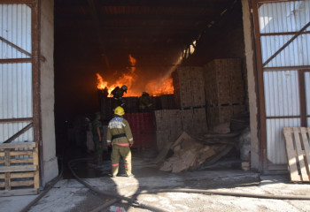 Шымкентте тұрмыстық техника сақталған қойма өртенді