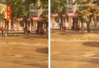 Алматыда Атакент маңындағы көшені су басты