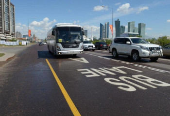 Нұр-Сұлтанда Тұран даңғылы мен Қабанбай батыр көшесіндегі Bus lane іске қосылды
