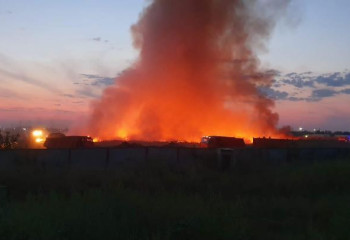 Оралда қоқыс полигоны өртенді