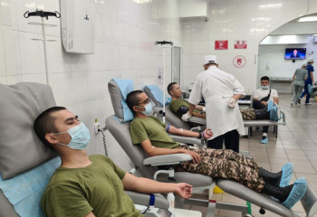 «Өмір сүруге үміт сыйла». Әскерилер донор болды