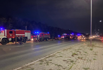 Столичные огнеборцы выехали на помощь в тушении лесного пожара в Костанайскую область