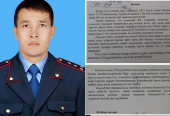 Түркістандық полицей 5 жасар қыз бен мүмкіндігі шектеулі жанды өрттен құтқарып қалған