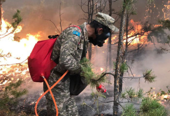 Әскери қызметшілер Қостанай облысындағы өрт сөндіру жұмыстарын аяқтады
