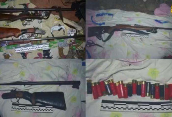 Схрон с оружием обнаружили транспортные полицейские вблизи Конаева 