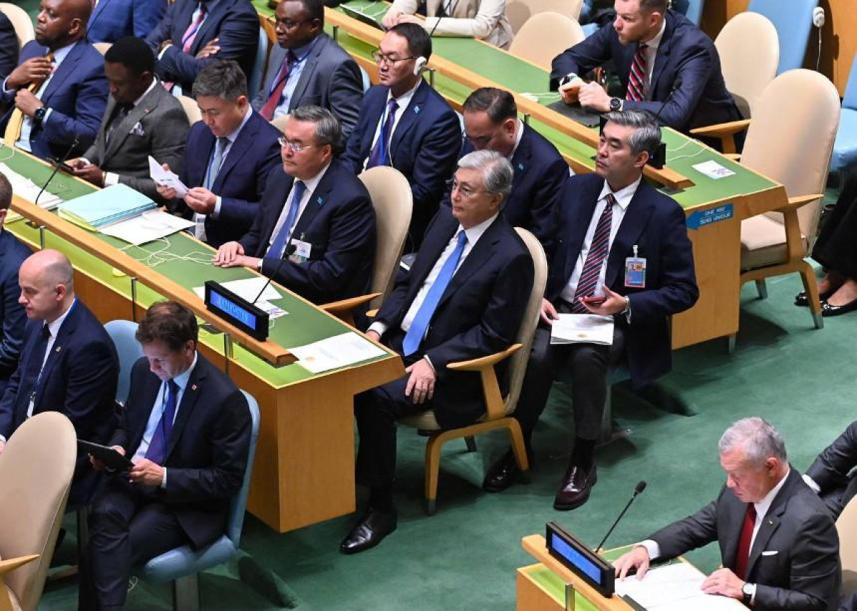 Президент БҰҰ Бас Ассамблеясы сессиясының жалпы дебатына қатысып отыр