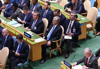 Президент БҰҰ Бас Ассамблеясы сессиясының жалпы дебатына қатысып отыр