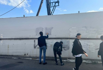 Более 60 наркографити закрасили в Алматы 