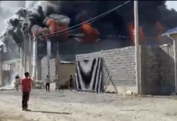 Крупный пожар произошел в Туркестане