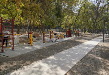 Шымкентте жаңа саябақ салынып жатыр