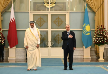 Токаев и шейх Тамим бен Хамада Аль Тани прибыли в Акорду