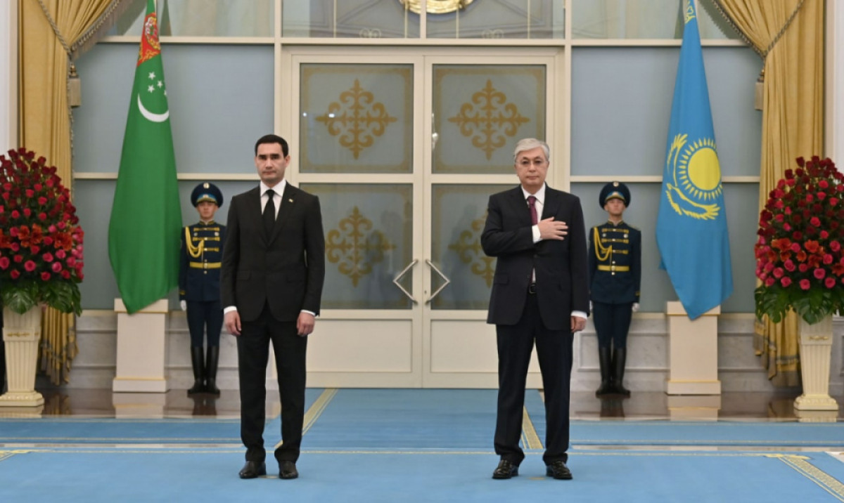 Solemn ceremony of welcoming President of Turkmenistan held in Akorda