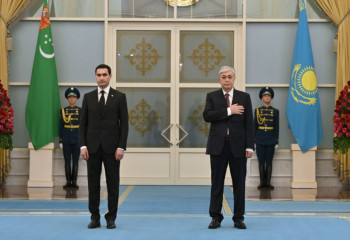 Solemn ceremony of welcoming President of Turkmenistan held in Akorda