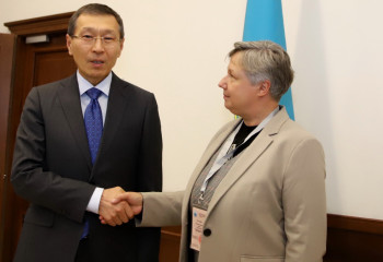 Нұрлан Әбдіров ЕҚЫҰ/ДИАҚБ Миссиясының басшысы Уршула Гацекпен кездесті