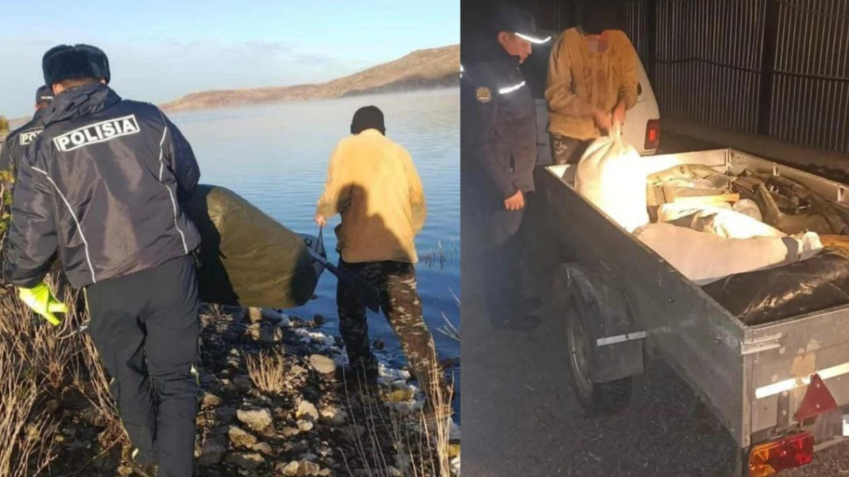 Браконьеров с четырьмя мешками рыбы задержали в Актюбинской области