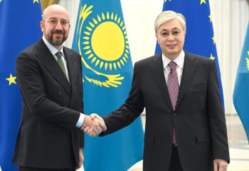 Қасым-Жомарт Тоқаев Еуропалық Кеңестің президентін қарсы алды