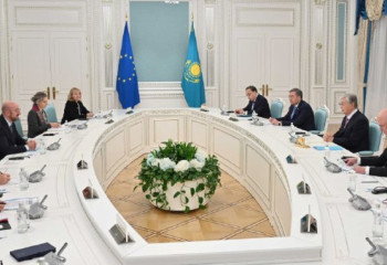 Tokayev holds talks with Charles Michel