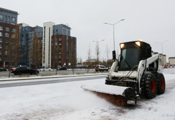 Snow covered in Astana: photo report