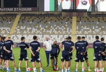 Сборная Казахстана провела первую тренировку в Абу-Даби