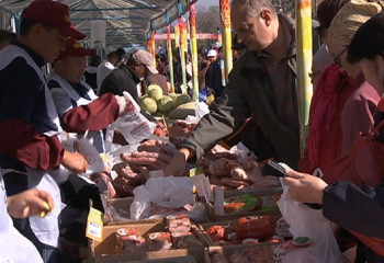 Ярмарка сельхозпроизводителей проходит в Алматы