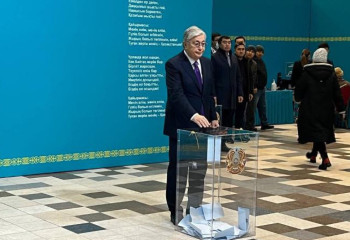 Kassym-Jomart Tokayev votes in presidential elections
