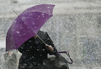 Еліміздің басым бөлігінде қар аралас жаңбыр жауады