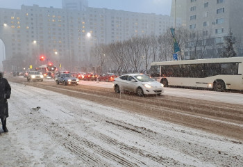 Астанада қалың қар жауды