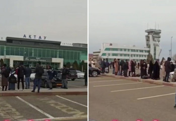 Из аэропорта Актау эвакуировали пассажиров