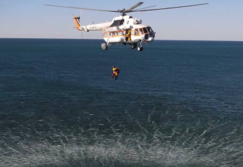 Қазақстанның құтқару авиациясы алғаш рет теңізде жаттығу өткізді