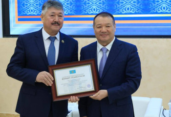 Награждение строителей Костанайской области