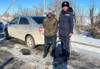 Автоугонщика из области Абай задержали жамбылские полицейские