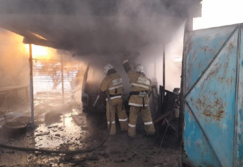 В области Жетісу машина загорелась на ходу