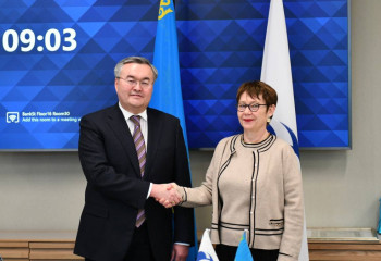 Kazakh FM continues visit to London