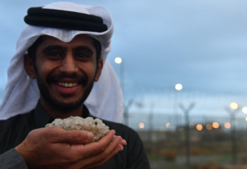 В Кувейте выпал град, а в Саудовской Аравии пошел снег